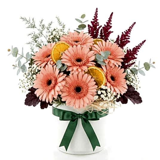 Şık Vazoda Pembe Gerbera