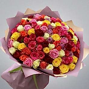 101 Imported Mixed Roses Bouquet