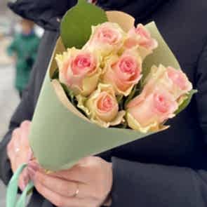 7 Adet Pembe Gül Buketi - Ankara Çankaya Çiçek Teslimatı