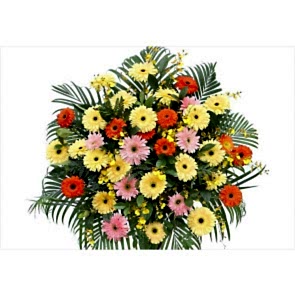Düğüne Renkli Gerbera Ferforjesi