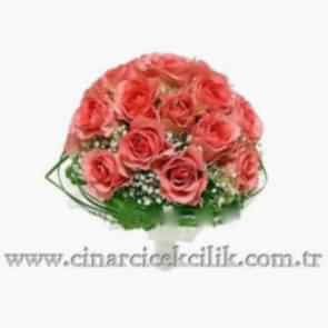 Pembe Naturel Gül Gelin Eli Çiçeği