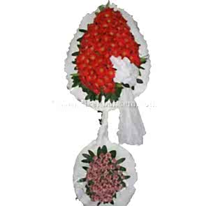 Ayaklı Sepet: Kırçıllı Karanfil ve Gerbera Tasarımı Düğün, Nikah ve Açılış Sepeti