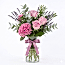 Elegant Arrangement of 3 Lilac Roses in a Vase